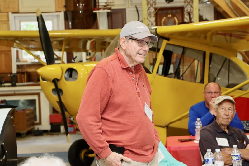 David Roeberg, 88, owns a sleek new jet called a Cirrus VisionJet. They were able to fly from Wilmington to Delaware Coastal Airport despite poor weather. Other pilots were forced to drive to the UFO meeting.